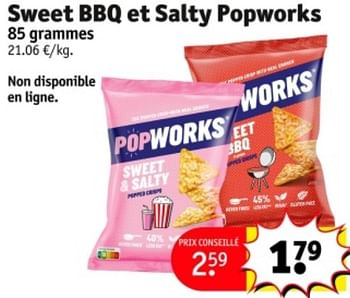 Promoties Sweet bbq et salty popworks - Popworks - Geldig van 07/05/2024 tot 12/05/2024 bij Kruidvat