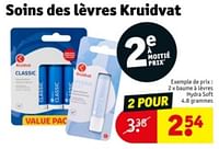 Promotions Baume à lèvres hydra soft - Produit maison - Kruidvat - Valide de 07/05/2024 à 12/05/2024 chez Kruidvat