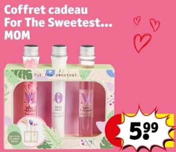 Promotions Coffret cadeau for the sweetest... mom - Produit maison - Kruidvat - Valide de 07/05/2024 à 12/05/2024 chez Kruidvat
