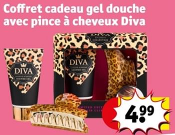 Promotions Coffret cadeau gel douche avec pince à cheveux diva - Diva - Valide de 07/05/2024 à 12/05/2024 chez Kruidvat