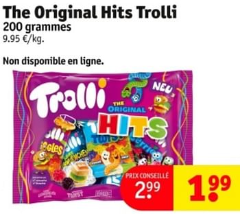 Promotions The original hits trolli - Trolli - Valide de 07/05/2024 à 12/05/2024 chez Kruidvat