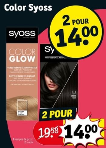Promotions Color syoss noir - Syoss - Valide de 07/05/2024 à 12/05/2024 chez Kruidvat