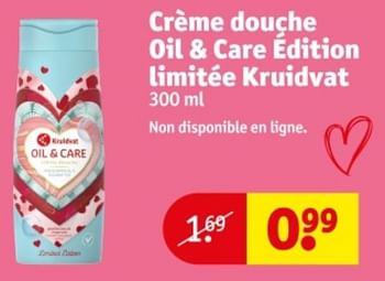 Promoties Crème douche oil + care édition limitée kruidvat - Huismerk - Kruidvat - Geldig van 07/05/2024 tot 12/05/2024 bij Kruidvat