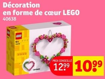 Promoties Décoration en forme de coeur lego - Lego - Geldig van 07/05/2024 tot 12/05/2024 bij Kruidvat