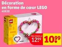 Promotions Décoration en forme de coeur lego - Lego - Valide de 07/05/2024 à 12/05/2024 chez Kruidvat