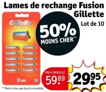 Promotions Lames de rechange fusion gillette - Gillette - Valide de 07/05/2024 à 12/05/2024 chez Kruidvat