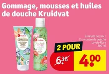 Promoties Mousse de douche lovely rose - Huismerk - Kruidvat - Geldig van 07/05/2024 tot 12/05/2024 bij Kruidvat