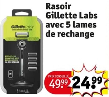Promoties Rasoir gillette labs avec 5 lames de rechange - Gillette - Geldig van 07/05/2024 tot 12/05/2024 bij Kruidvat