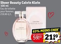Promotions Sheer beauty calvin klein - Calvin Klein - Valide de 07/05/2024 à 12/05/2024 chez Kruidvat