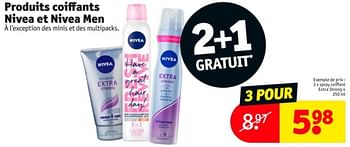 Promoties Spray coiffant extra strong 4 - Nivea - Geldig van 07/05/2024 tot 12/05/2024 bij Kruidvat