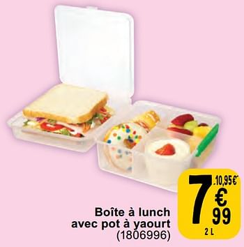 Promotions Boîte à lunch avec pot à yaourt - Sistema - Valide de 07/05/2024 à 18/05/2024 chez Cora