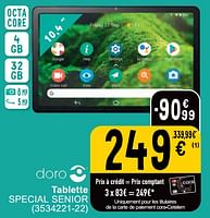 Promotions Doro tablette special senior - Doro - Valide de 07/05/2024 à 18/05/2024 chez Cora
