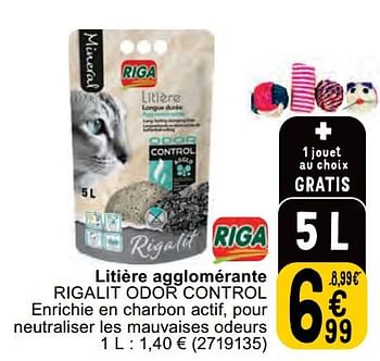 Promoties Litière agglomérante rigalit odor control - Riga - Geldig van 07/05/2024 tot 18/05/2024 bij Cora