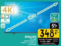 Promotions Philips tv led 43pus7608-12 - Philips - Valide de 07/05/2024 à 18/05/2024 chez Cora