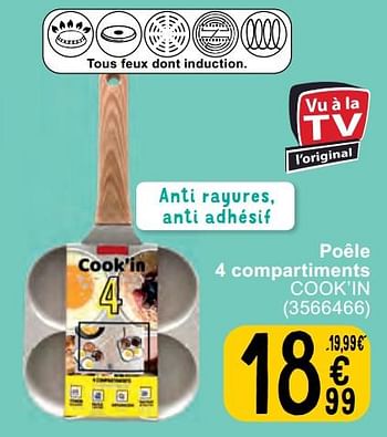 Promotions Poêle 4 compartiments cook’in - Produit maison - Cora - Valide de 07/05/2024 à 18/05/2024 chez Cora