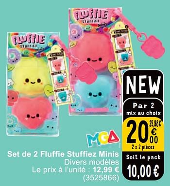 Promoties Set de 2 fluffie stuffiez minis - MGA Entertainment - Geldig van 07/05/2024 tot 18/05/2024 bij Cora