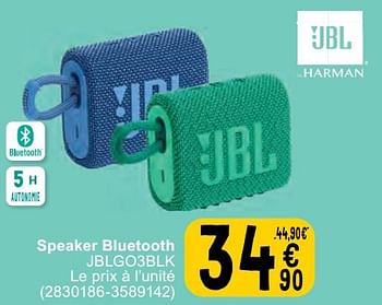 Promoties Speaker bluetooth jblgo3blk - JBL - Geldig van 07/05/2024 tot 18/05/2024 bij Cora