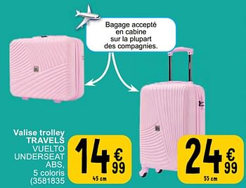 Promoties Valise trolley travels vuelto underseat abs - Huismerk - Cora - Geldig van 07/05/2024 tot 18/05/2024 bij Cora
