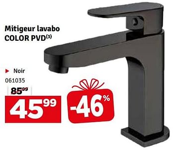Promotions Mitigeur lavabo color pvd noir - Produit maison - Mr. Bricolage - Valide de 07/05/2024 à 16/05/2024 chez Mr. Bricolage