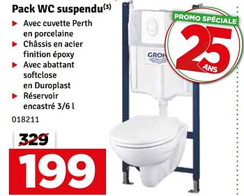 Promoties Pack wc suspendu - Grohe - Geldig van 07/05/2024 tot 16/05/2024 bij Mr. Bricolage
