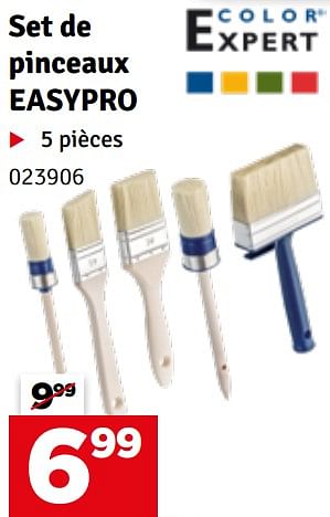 Promotions Set de pinceaux easypro - Color Expert - Valide de 07/05/2024 à 16/05/2024 chez Mr. Bricolage