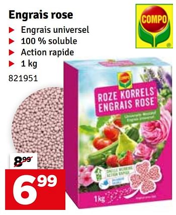 Promoties Engrais rose - Compo - Geldig van 07/05/2024 tot 16/05/2024 bij Mr. Bricolage