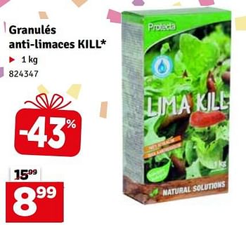 Promotions Granulés anti-limaces kill - Protecta - Valide de 07/05/2024 à 16/05/2024 chez Mr. Bricolage