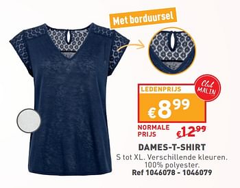 Promoties Dames-t-shirt - Huismerk - Trafic  - Geldig van 08/05/2024 tot 11/05/2024 bij Trafic