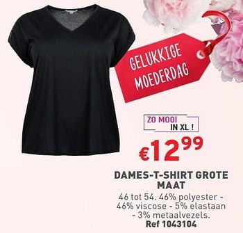 Promotions Dames-t-shirt grote maat - Produit maison - Trafic  - Valide de 08/05/2024 à 11/05/2024 chez Trafic