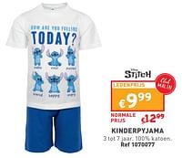 Promoties Kinderpyjama - Disney - Geldig van 08/05/2024 tot 11/05/2024 bij Trafic