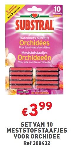 Promotions Set van 10 meststofstaafjes voor orchidee - Substral - Valide de 08/05/2024 à 11/05/2024 chez Trafic
