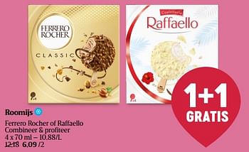 Promotions Roomijs ferrero rocher of raffaello - Ferrero - Valide de 08/05/2024 à 15/05/2024 chez Delhaize