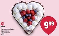 Promoties Taart hart met aardbeien - Huismerk - Delhaize - Geldig van 08/05/2024 tot 15/05/2024 bij Delhaize