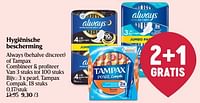 Promoties Hygiënische bescherming pearl, tampax compak - Tampax - Geldig van 08/05/2024 tot 15/05/2024 bij Delhaize