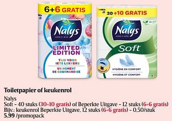 Promotions Keukenrol beperkte uitgave - Nalys - Valide de 08/05/2024 à 15/05/2024 chez Delhaize
