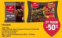 Promoties Pure chocoladereep - Cote D'Or - Geldig van 08/05/2024 tot 15/05/2024 bij Delhaize