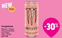 Energiedrank monster - energy ultra peachy keen zero sugar-Monster