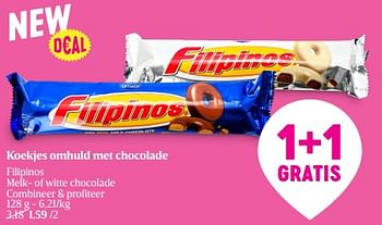 Promoties Koekjes omhuld met chocolade filipinos - filipinos - Geldig van 08/05/2024 tot 15/05/2024 bij Delhaize