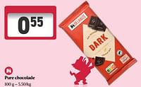 Promoties Pure chocolade - Huismerk - Delhaize - Geldig van 08/05/2024 tot 15/05/2024 bij Delhaize