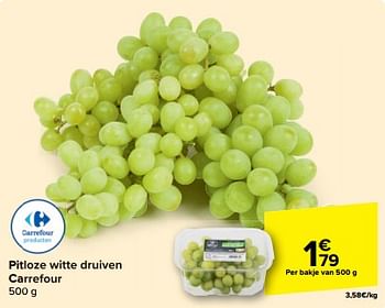 Promotions Pitloze witte druiven carrefour - Produit maison - Carrefour  - Valide de 08/05/2024 à 14/05/2024 chez Carrefour