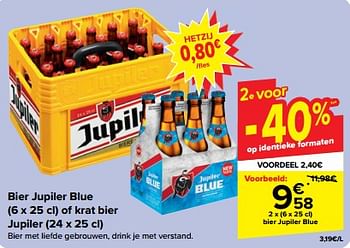 Promotions Bier jupiler blue - Jupiler - Valide de 08/05/2024 à 14/05/2024 chez Carrefour