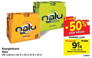 Promotions Fruity energizer - Nalu - Valide de 08/05/2024 à 14/05/2024 chez Carrefour