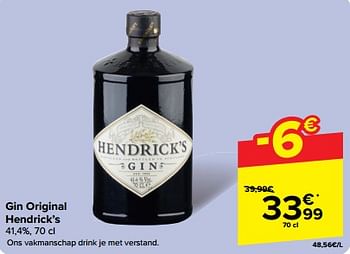 Promotions Gin original hendrick’s - Hendrick's - Valide de 08/05/2024 à 14/05/2024 chez Carrefour