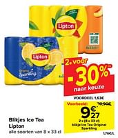 Promoties Ice tea original sparkling - Lipton - Geldig van 08/05/2024 tot 14/05/2024 bij Carrefour