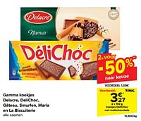 Promoties Koekjes délichoc met melkchocolade - Délichoc - Geldig van 08/05/2024 tot 14/05/2024 bij Carrefour