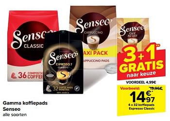 Promoties Koffiepads senseo espresso classic - Douwe Egberts - Geldig van 08/05/2024 tot 14/05/2024 bij Carrefour