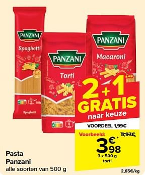 Promotions Pasta panzani torti - Panzani - Valide de 08/05/2024 à 14/05/2024 chez Carrefour