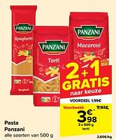 Promoties Pasta panzani torti - Panzani - Geldig van 08/05/2024 tot 14/05/2024 bij Carrefour
