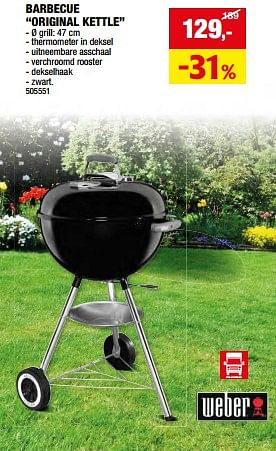 Promotions Barbecue original kettle - Weber - Valide de 08/05/2024 à 19/05/2024 chez Hubo