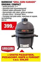 Promoties Barbecue grill guru kamado original compact - Grill Guru - Geldig van 08/05/2024 tot 19/05/2024 bij Hubo